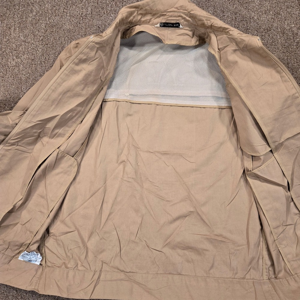 Vintage London Fog Harrington Jacket Mens 38 Reg Tan Full Zip Mesh Lined Casual - Picture 7 of 10